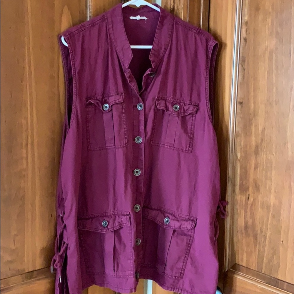 Maurices Wine colored vest